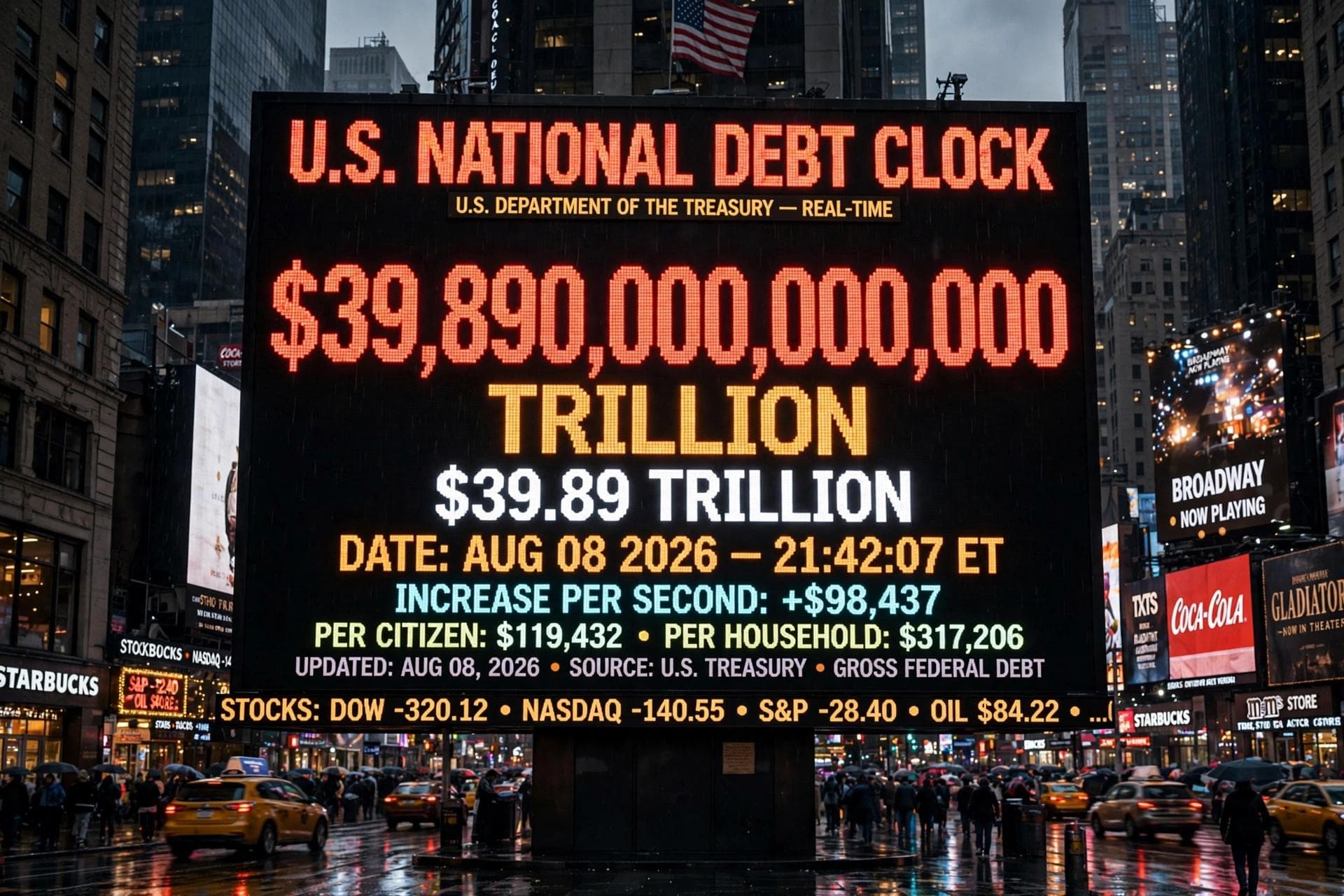 U.S. National Debt in August 2026: America’s $39 Trillion Debt Problem Explained