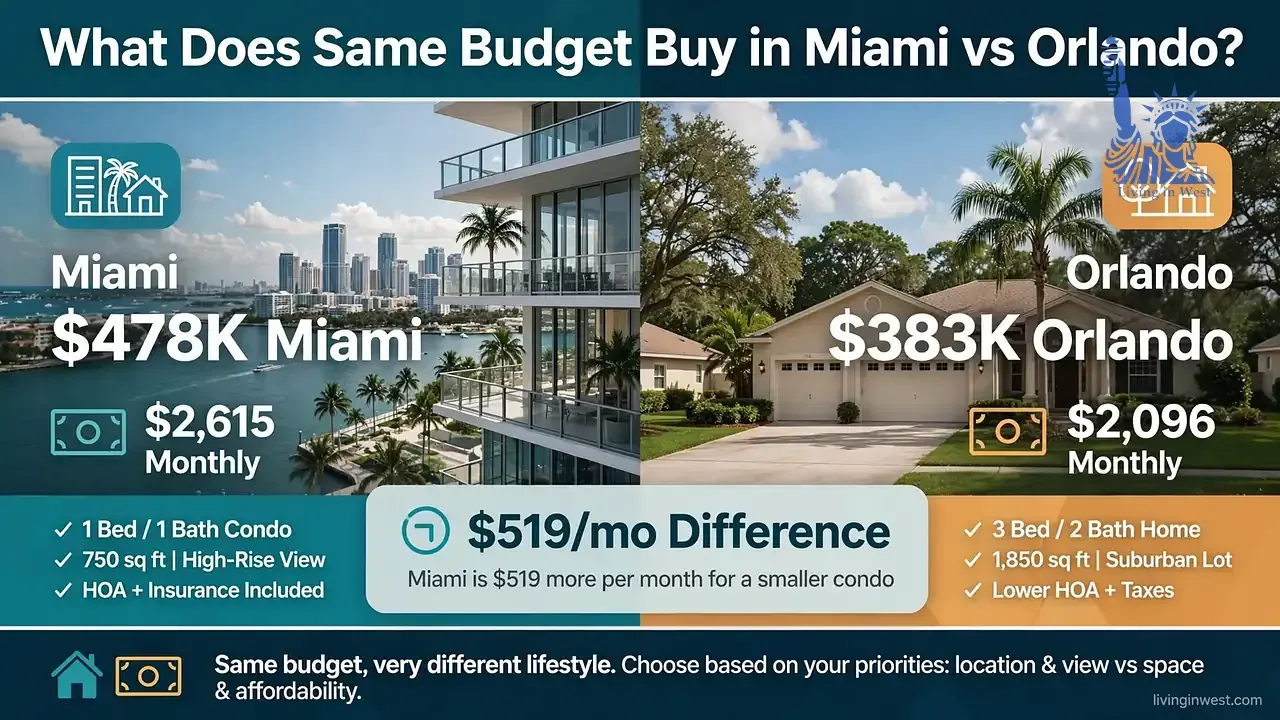 Miami vs Orlando 2026: Where Can You Afford More House?
