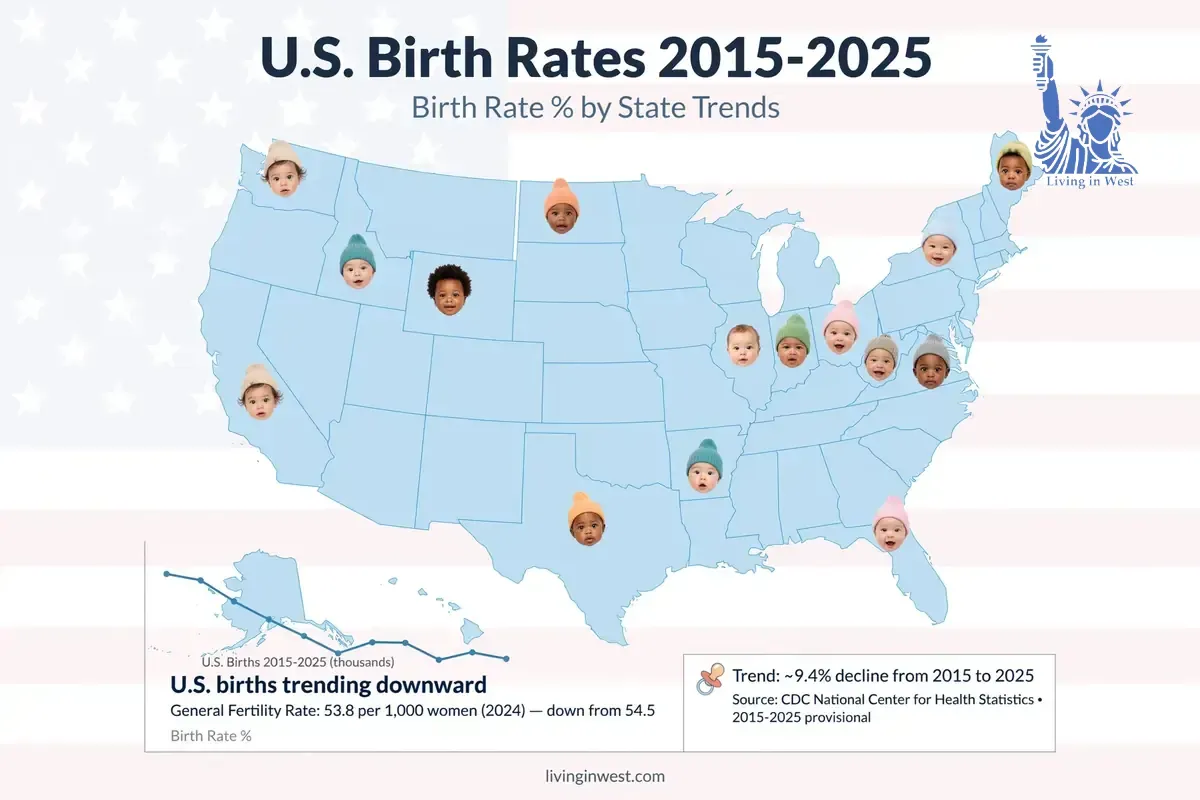 Which U.S. States Have the Most Births? A State-by-State Look at Birth Trends, 2015–2026